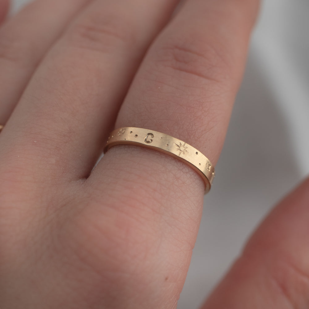 
                  
                    Stardust Initial Ring
                  
                