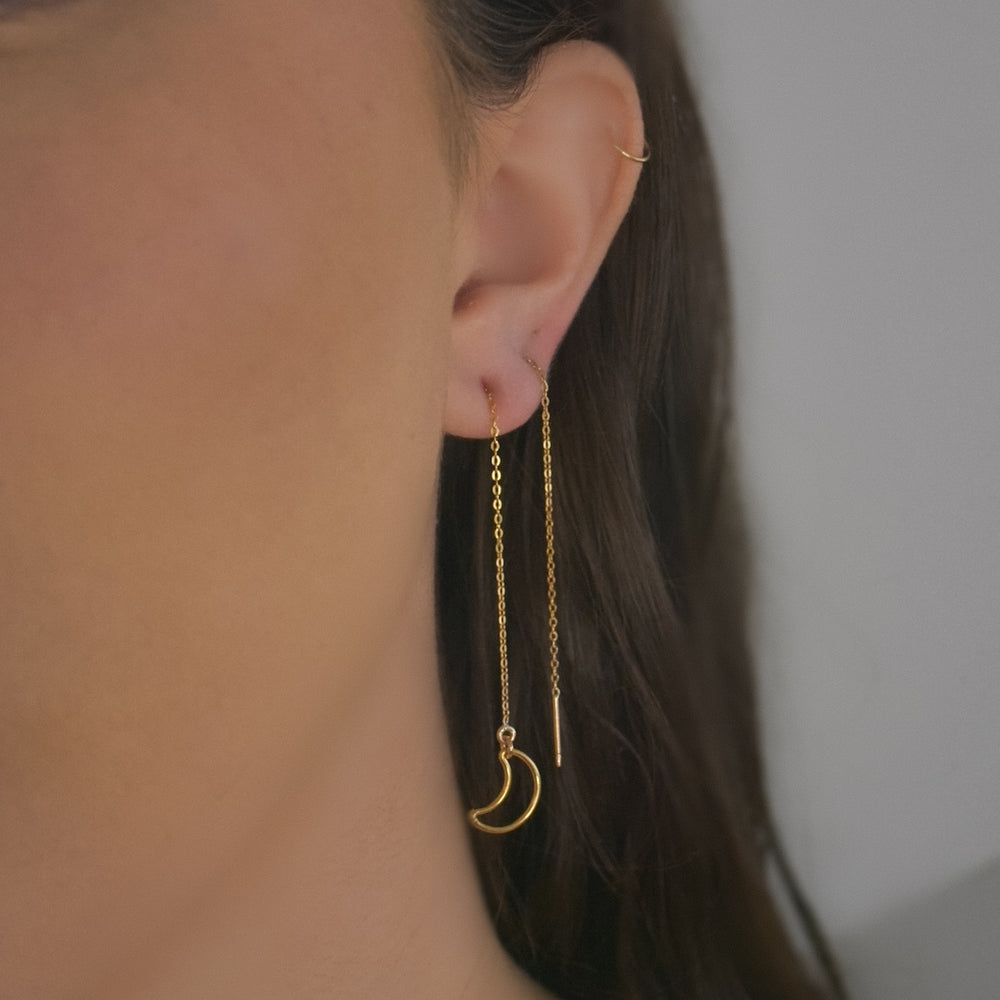 Moon Threader Earrings