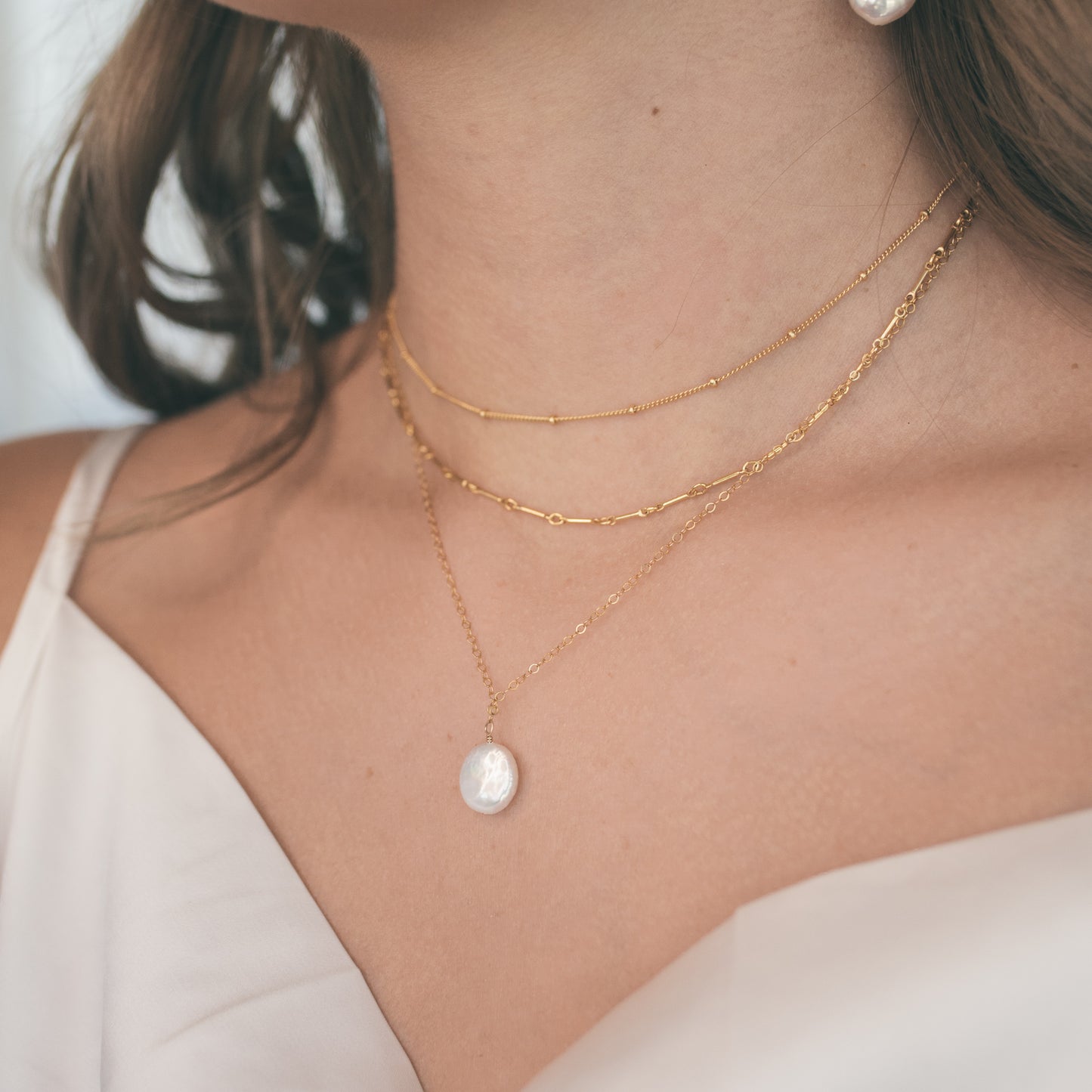 
                  
                    Coin Pearl Pendant Necklace
                  
                