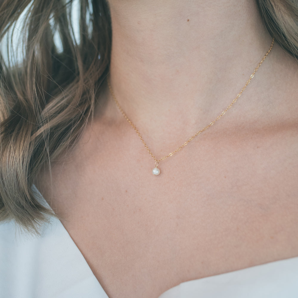 Petite Pearl Pendant Necklace