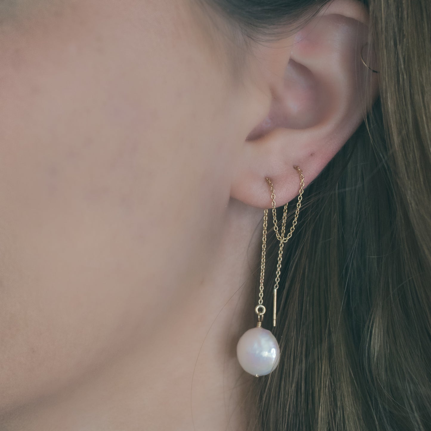 
                  
                    Coin Pearl Threader Earrings
                  
                