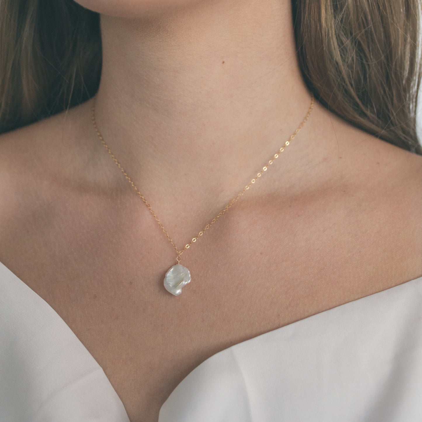 
                  
                    Keshi Pearl Pendant Necklace
                  
                
