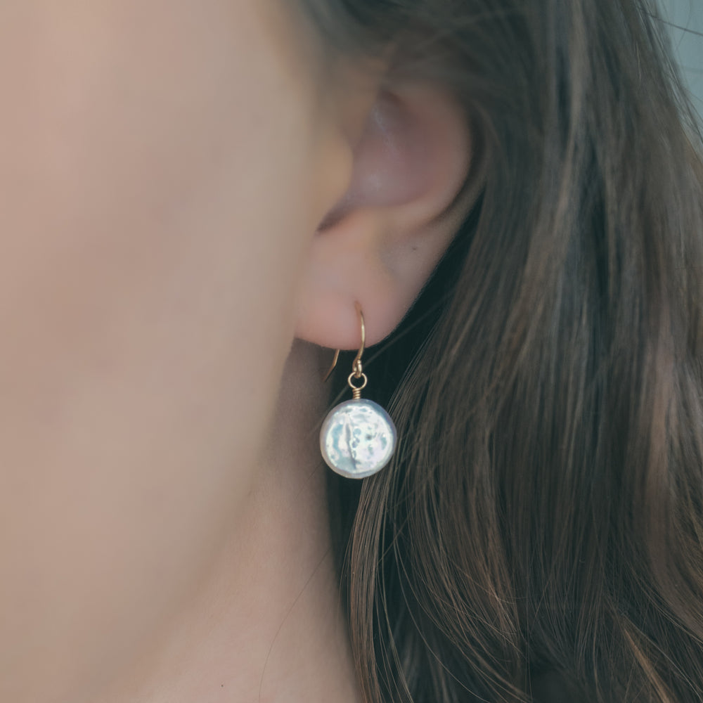 Coin Pearl Earrings