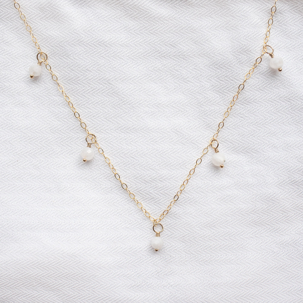 Moonstone Droplet Necklace