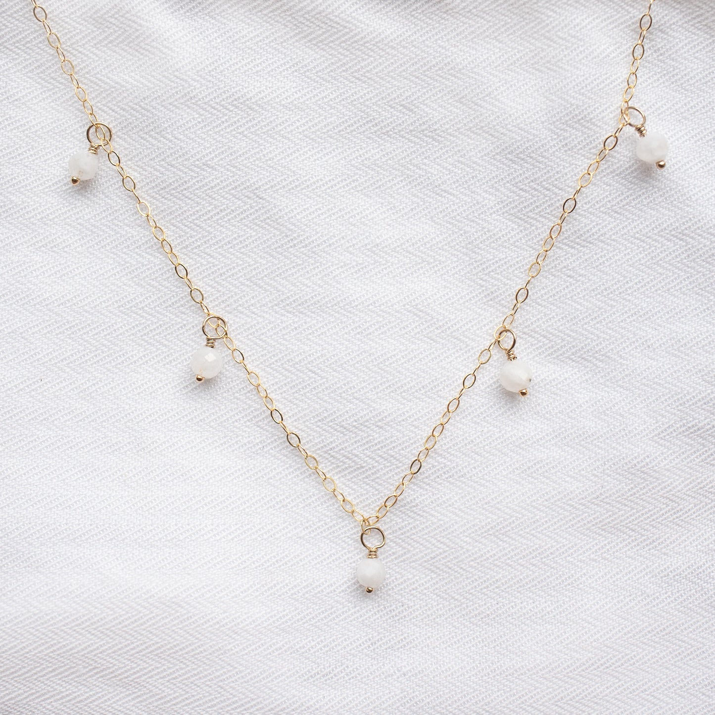 
                  
                    Moonstone Droplet Necklace
                  
                