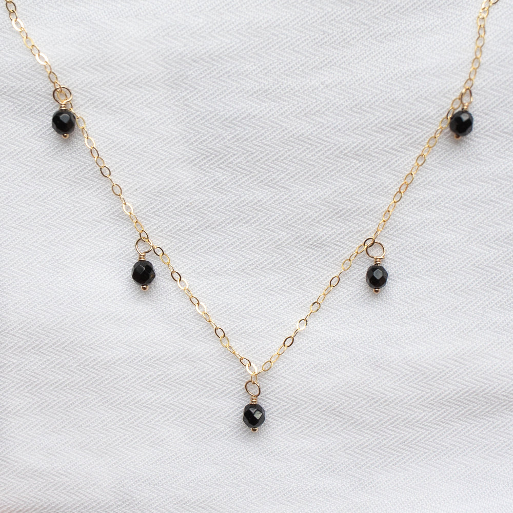 Onyx Droplet Necklace