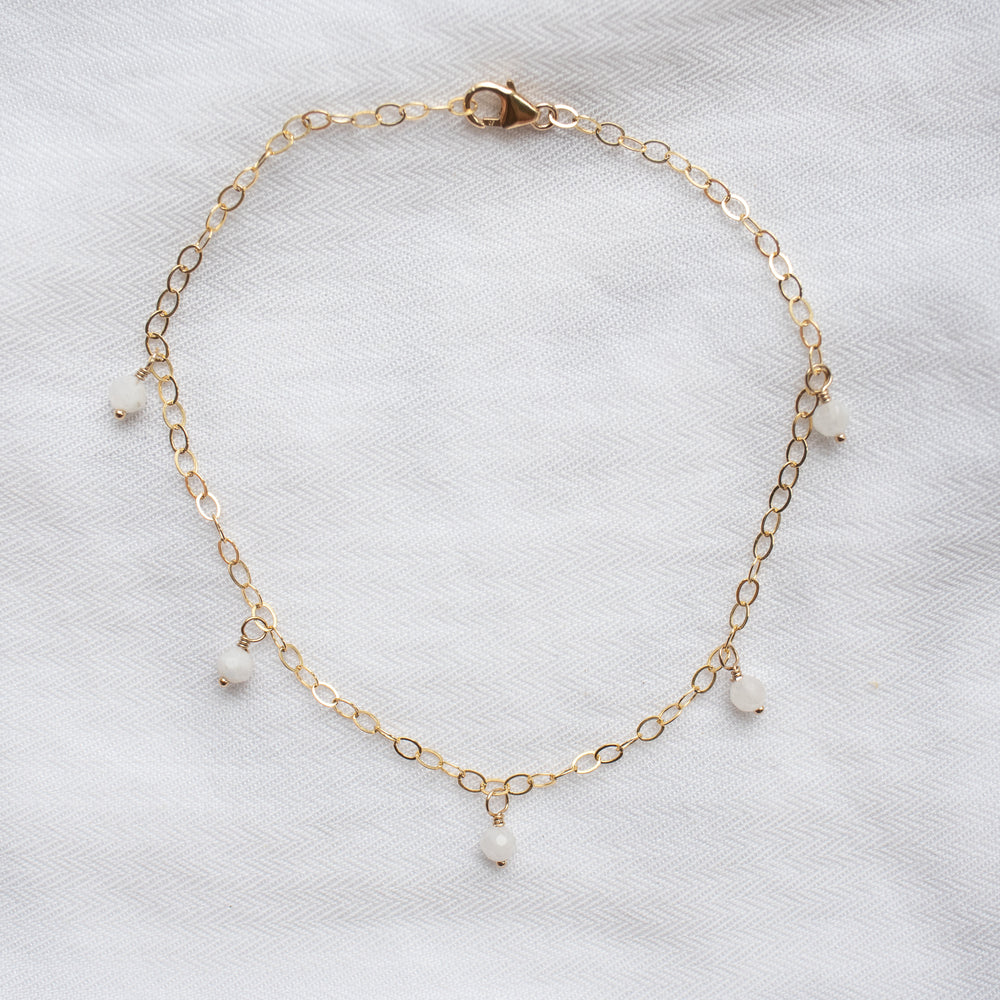 
                  
                    Moonstone Droplet Anklet
                  
                