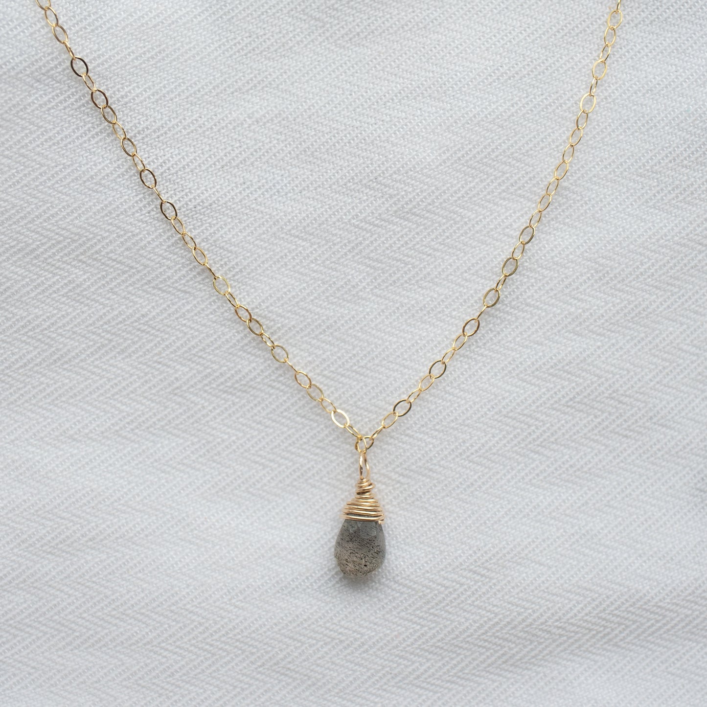 
                  
                    Labradorite Back Necklace
                  
                