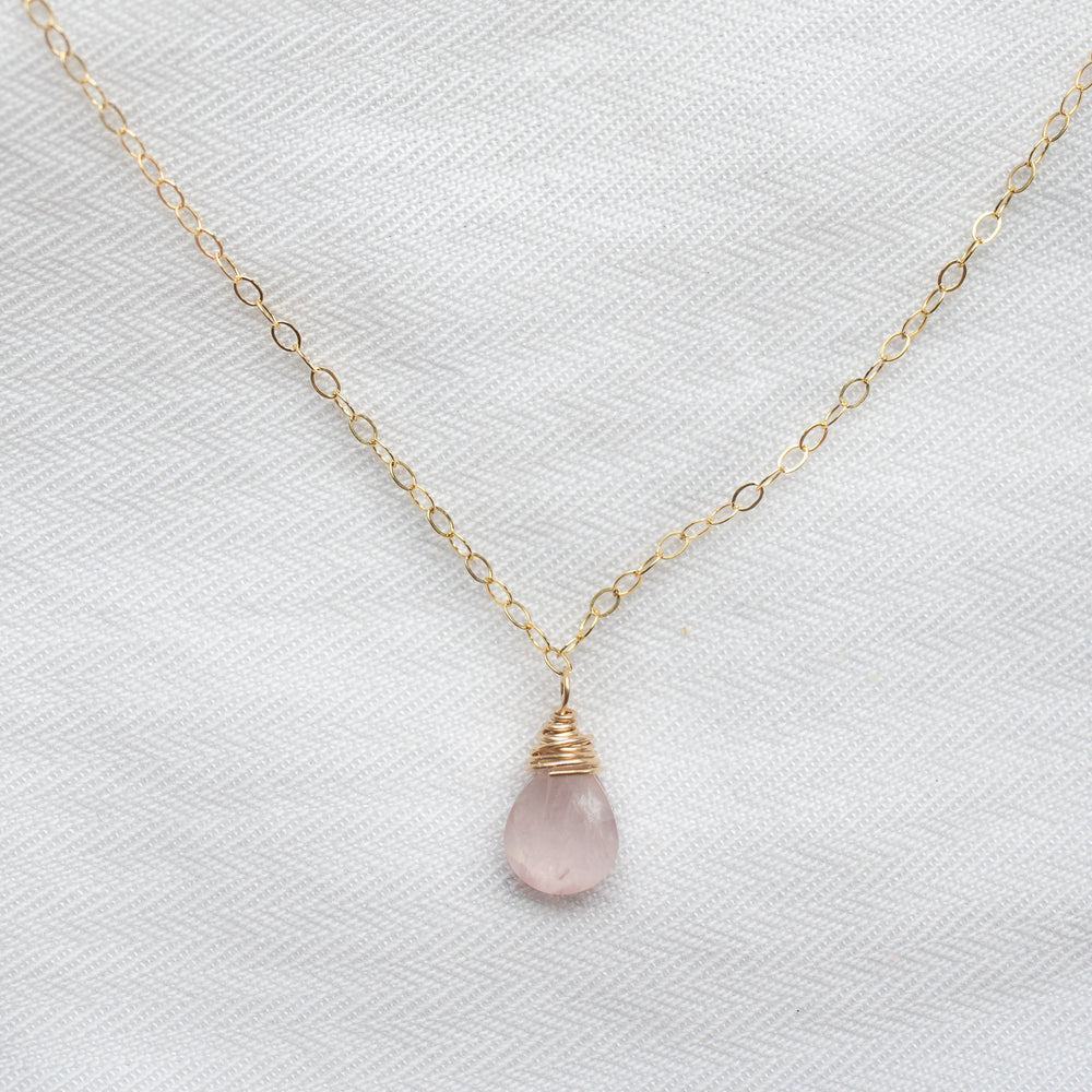 Rose Quartz Pendant Necklace