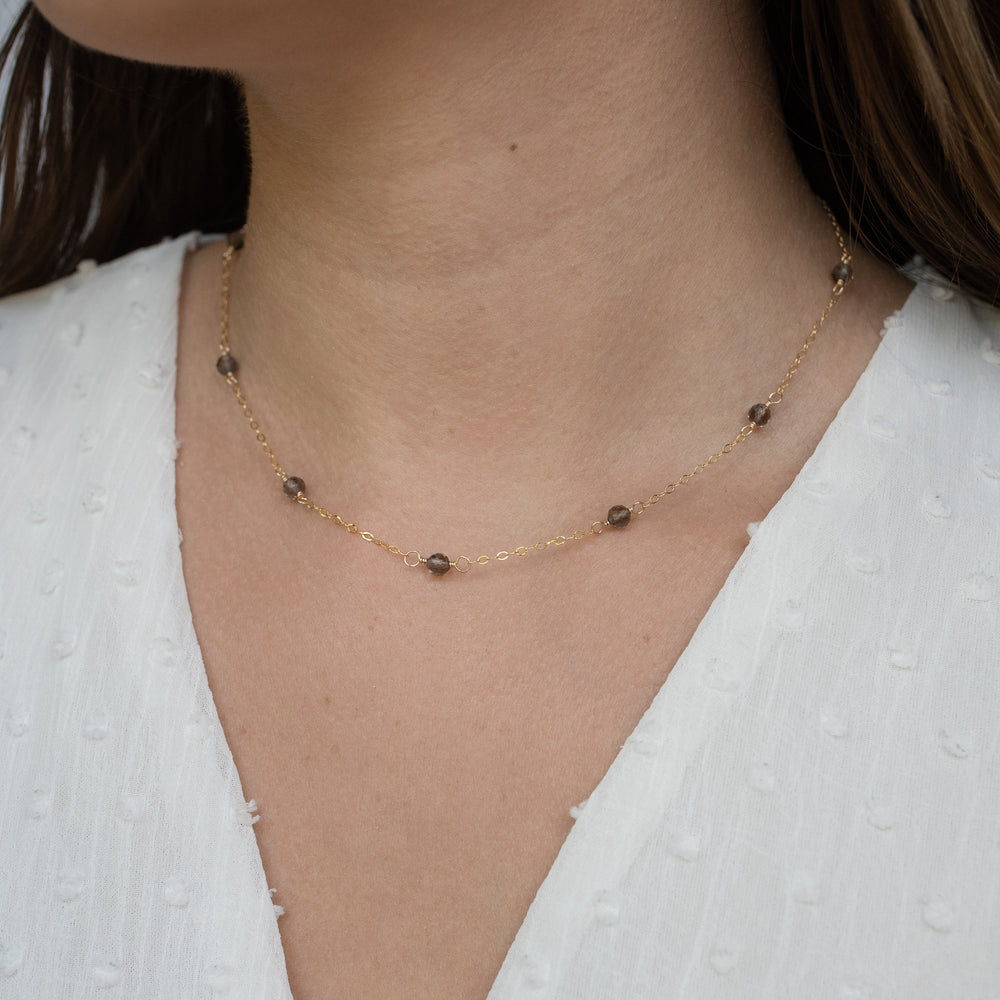 
                  
                    Smoky Quartz Satellite Necklace
                  
                