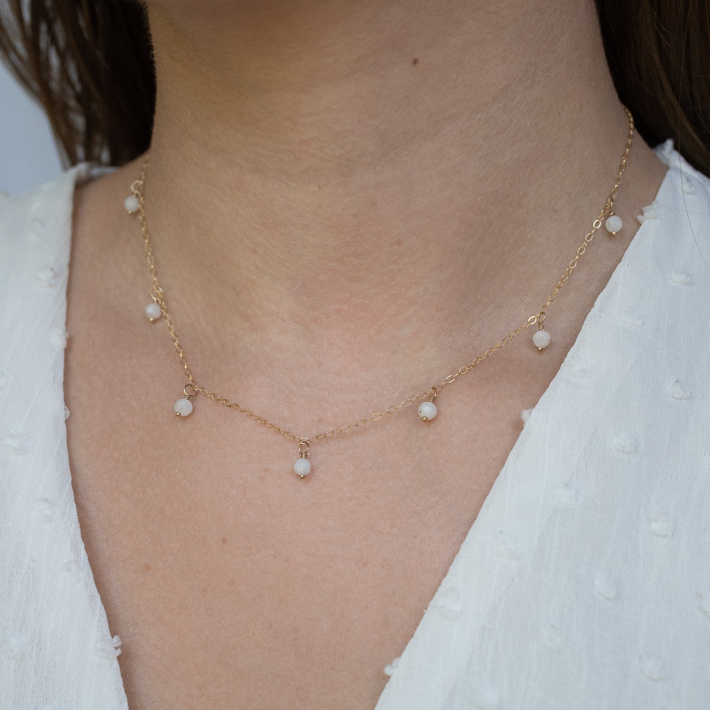 
                  
                    Moonstone Droplet Necklace
                  
                