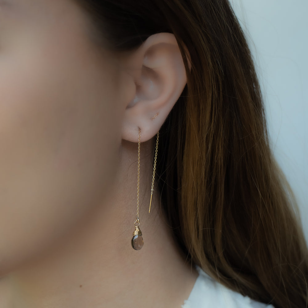 
                  
                    Smoky Quartz Threader Earrings
                  
                