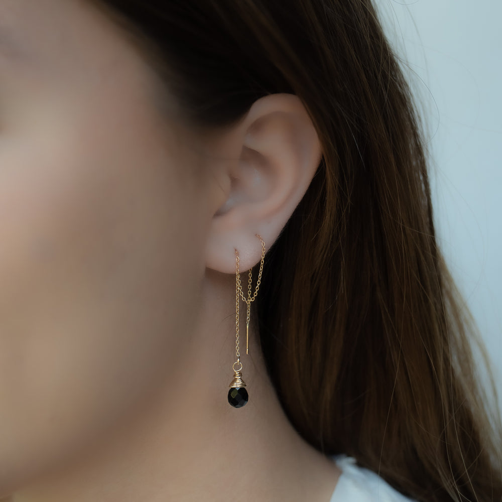 
                  
                    Onyx Threader Earrings
                  
                