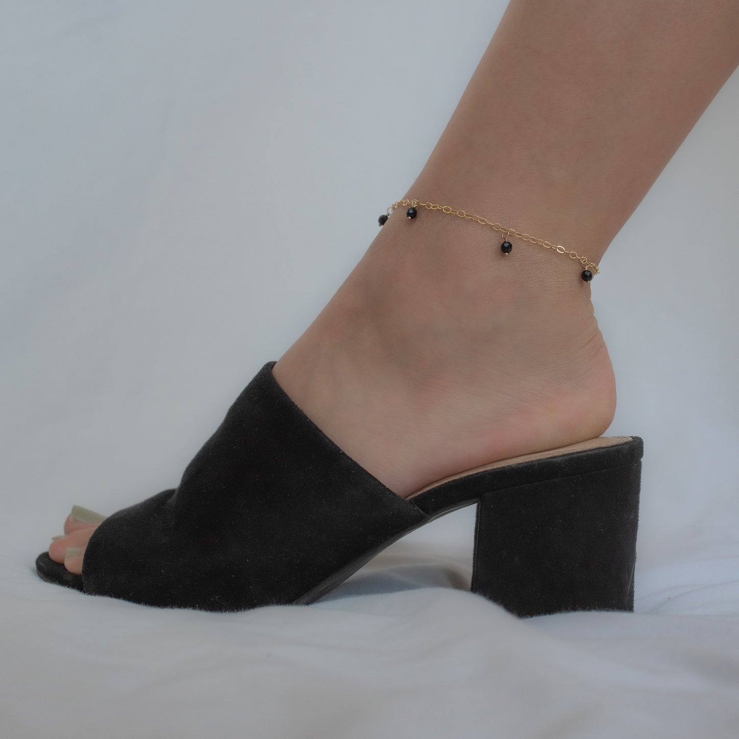 
                  
                    Onyx Droplet Anklet
                  
                