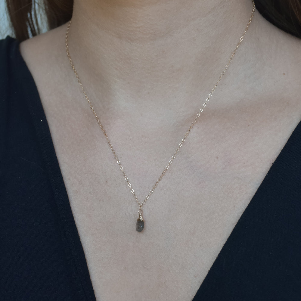 
                  
                    Labradorite Back Necklace
                  
                
