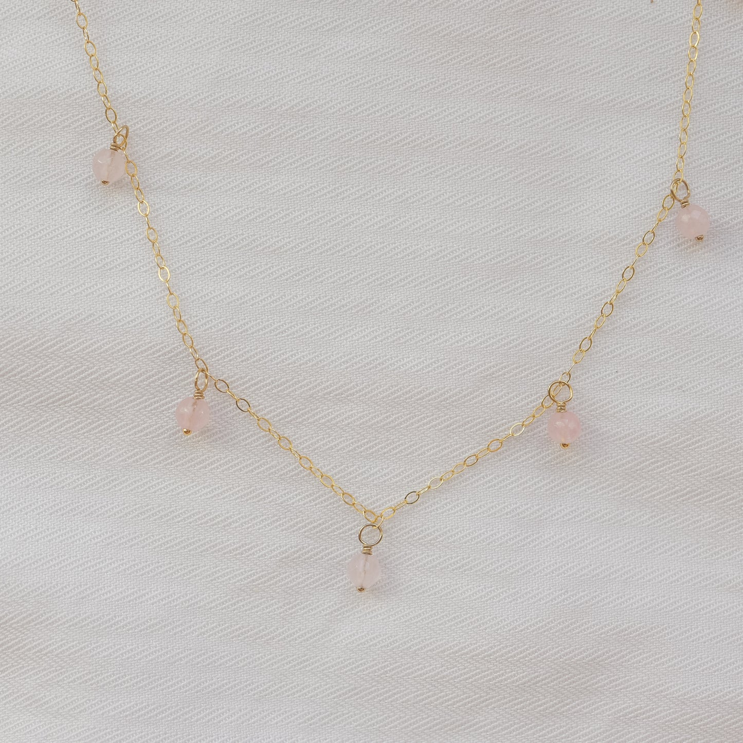 
                  
                    Rose Quartz Droplet Necklace
                  
                