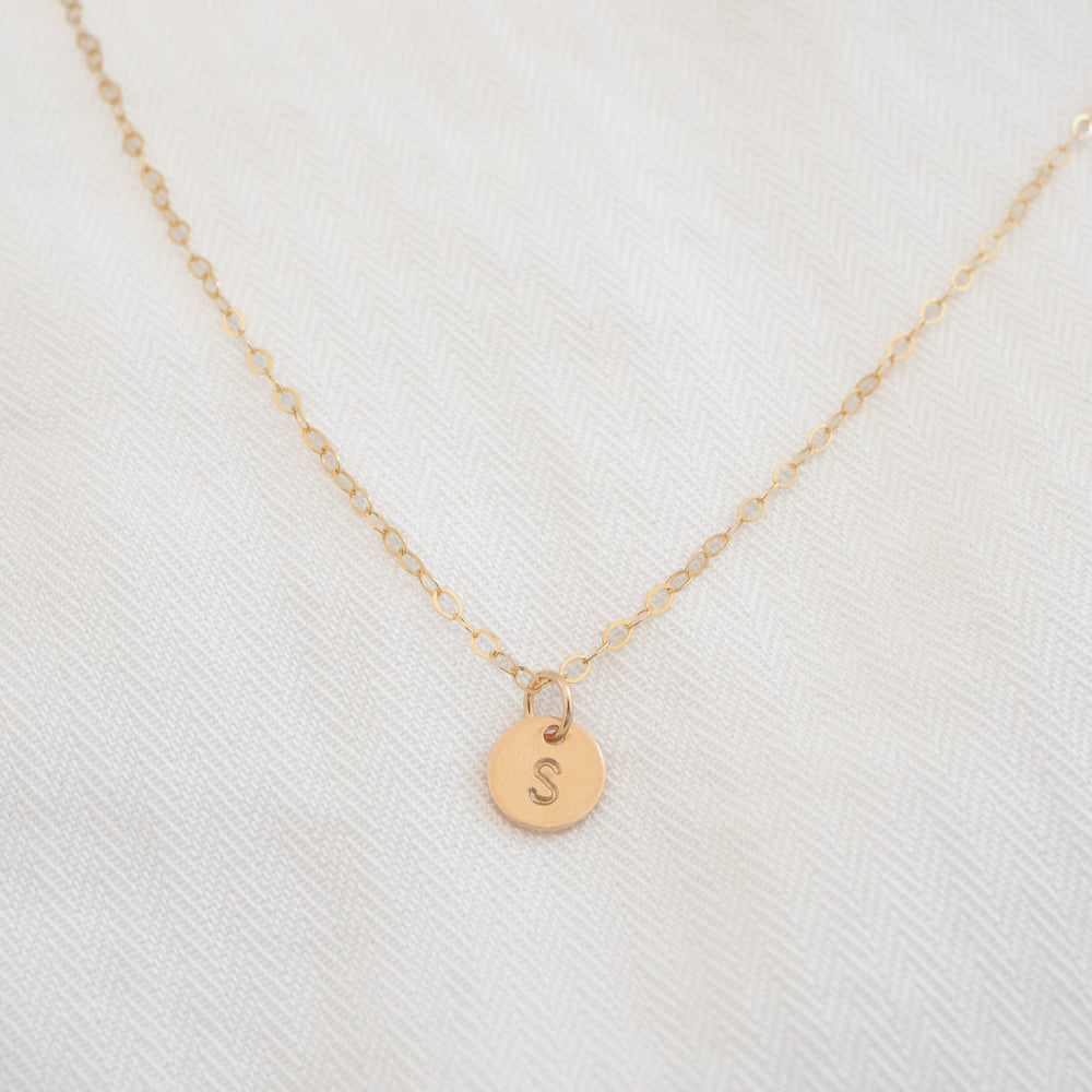 Initial Disc Necklace