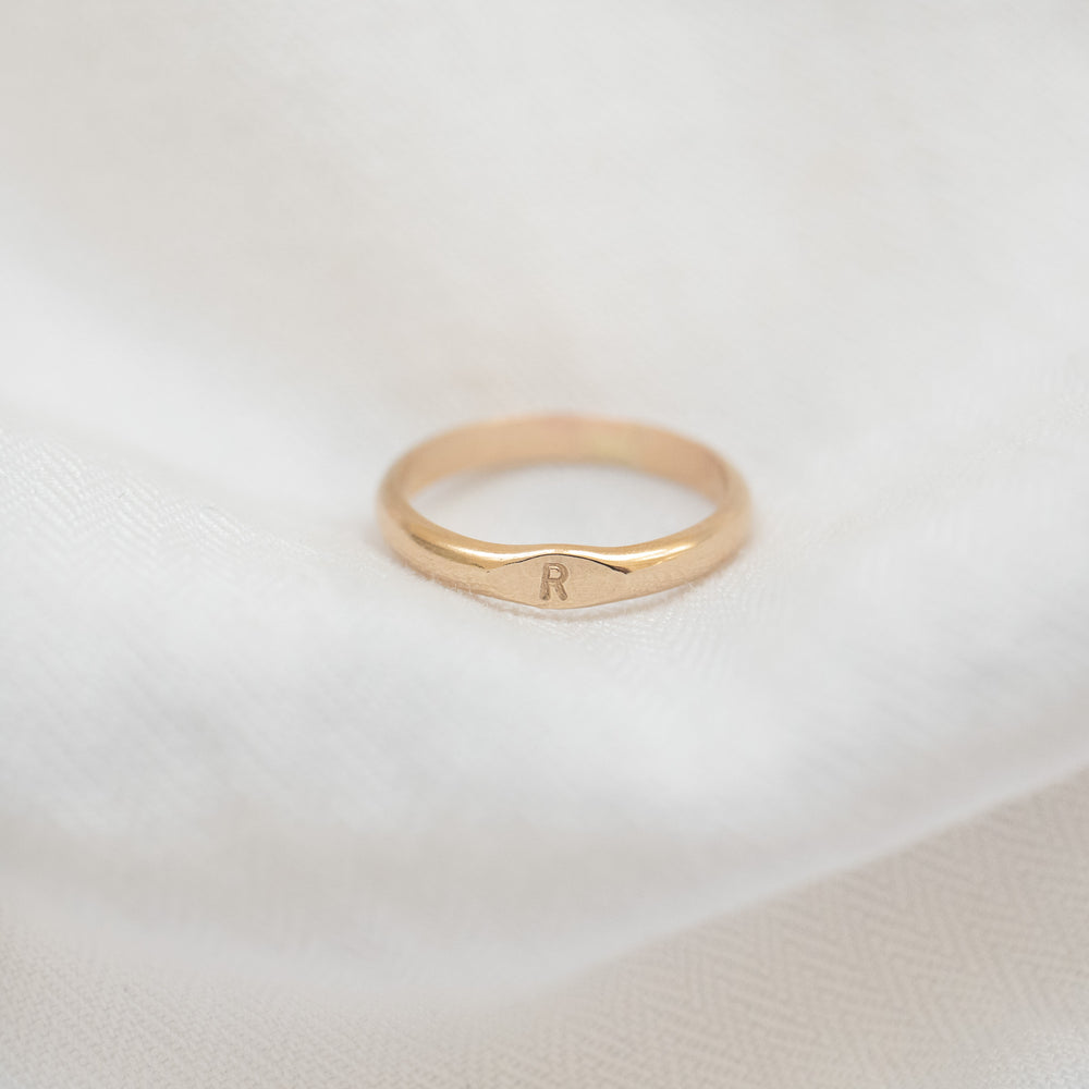 
                  
                    Thick Initial Signet Ring
                  
                