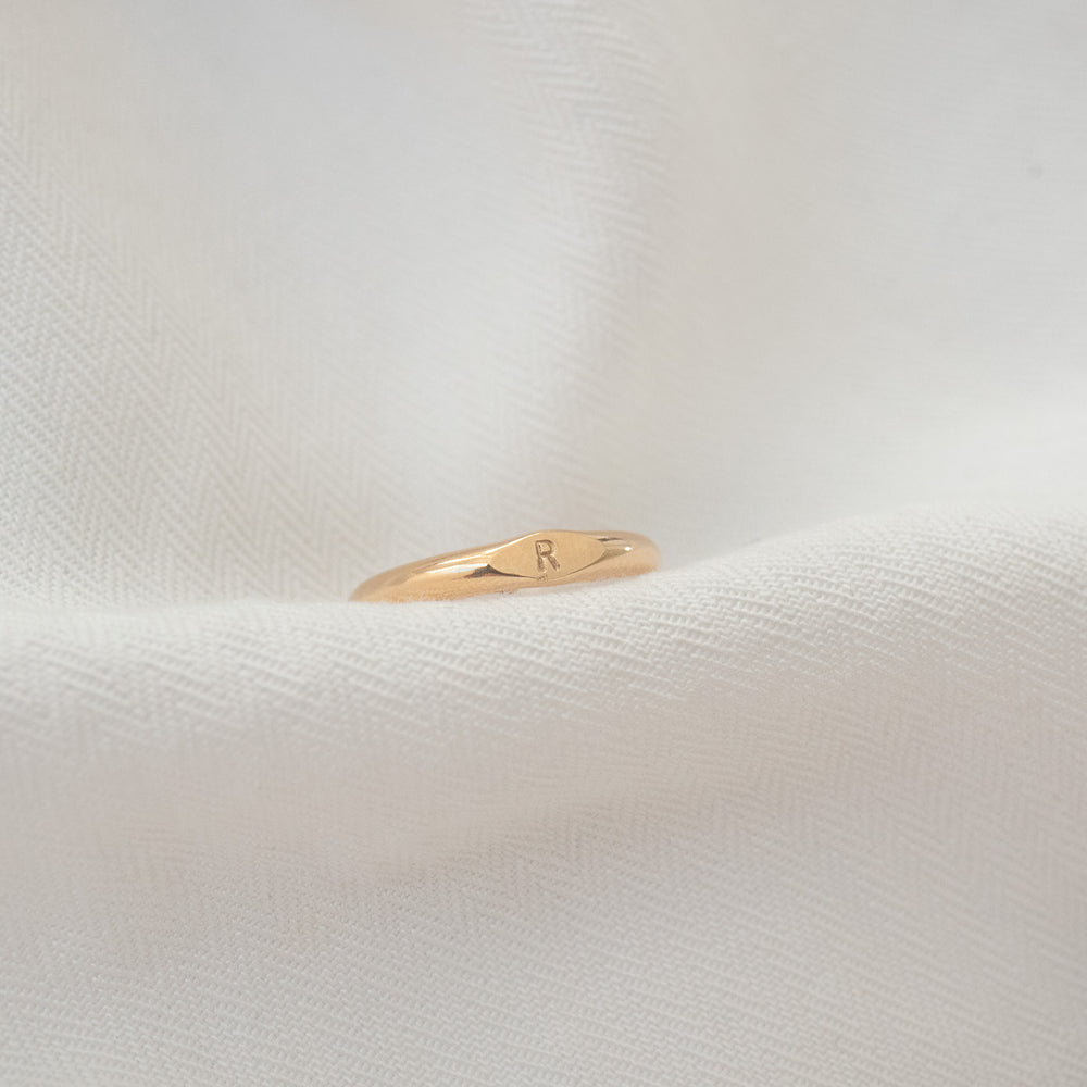 
                  
                    Thick Initial Signet Ring
                  
                