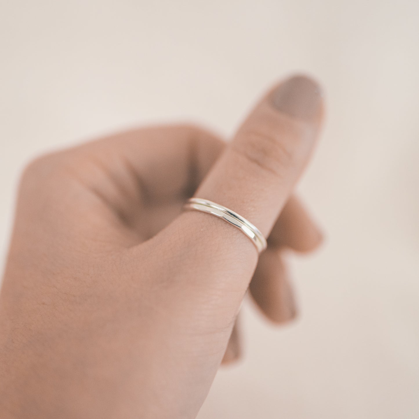 
                  
                    Thin Hammered Ring
                  
                