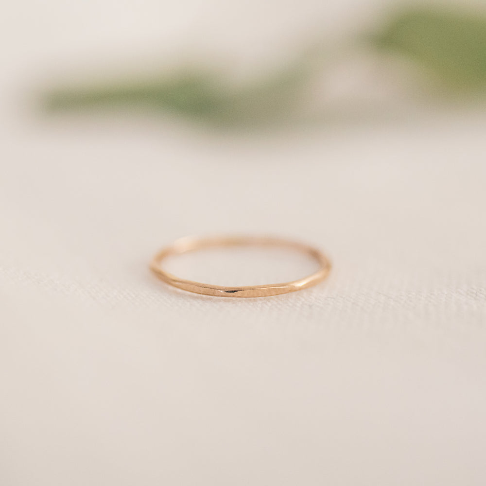 Ultra Thin Hammered Ring