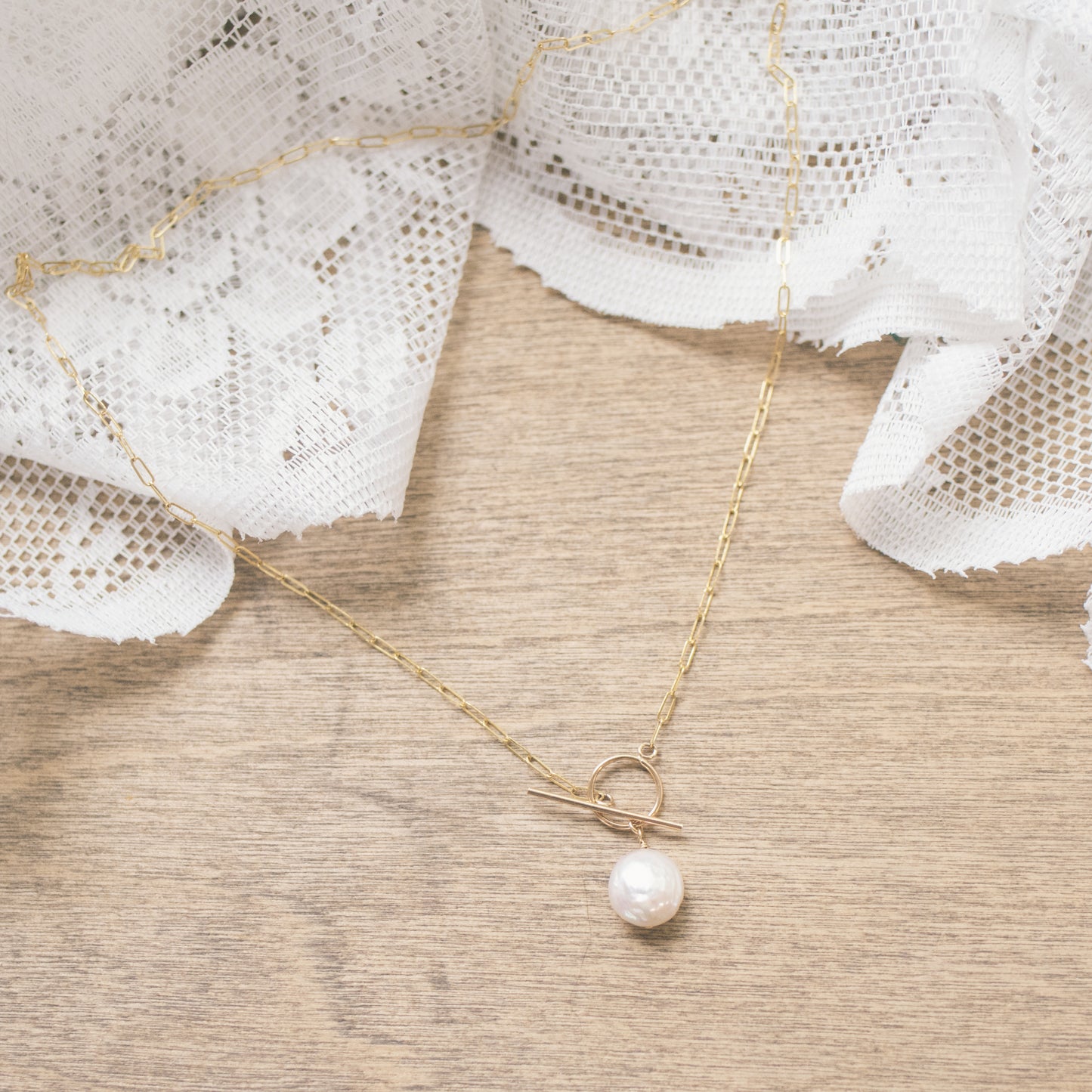 
                  
                    Pearl Toggle Necklace
                  
                