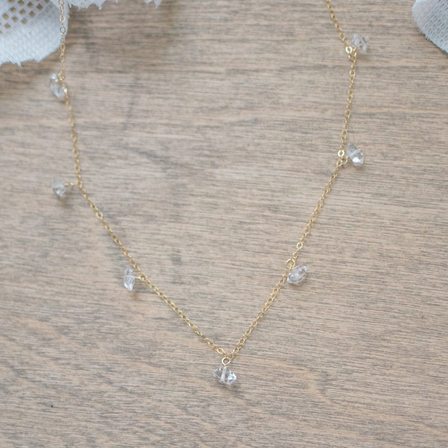 
                  
                    Herkimer Droplet Necklace
                  
                