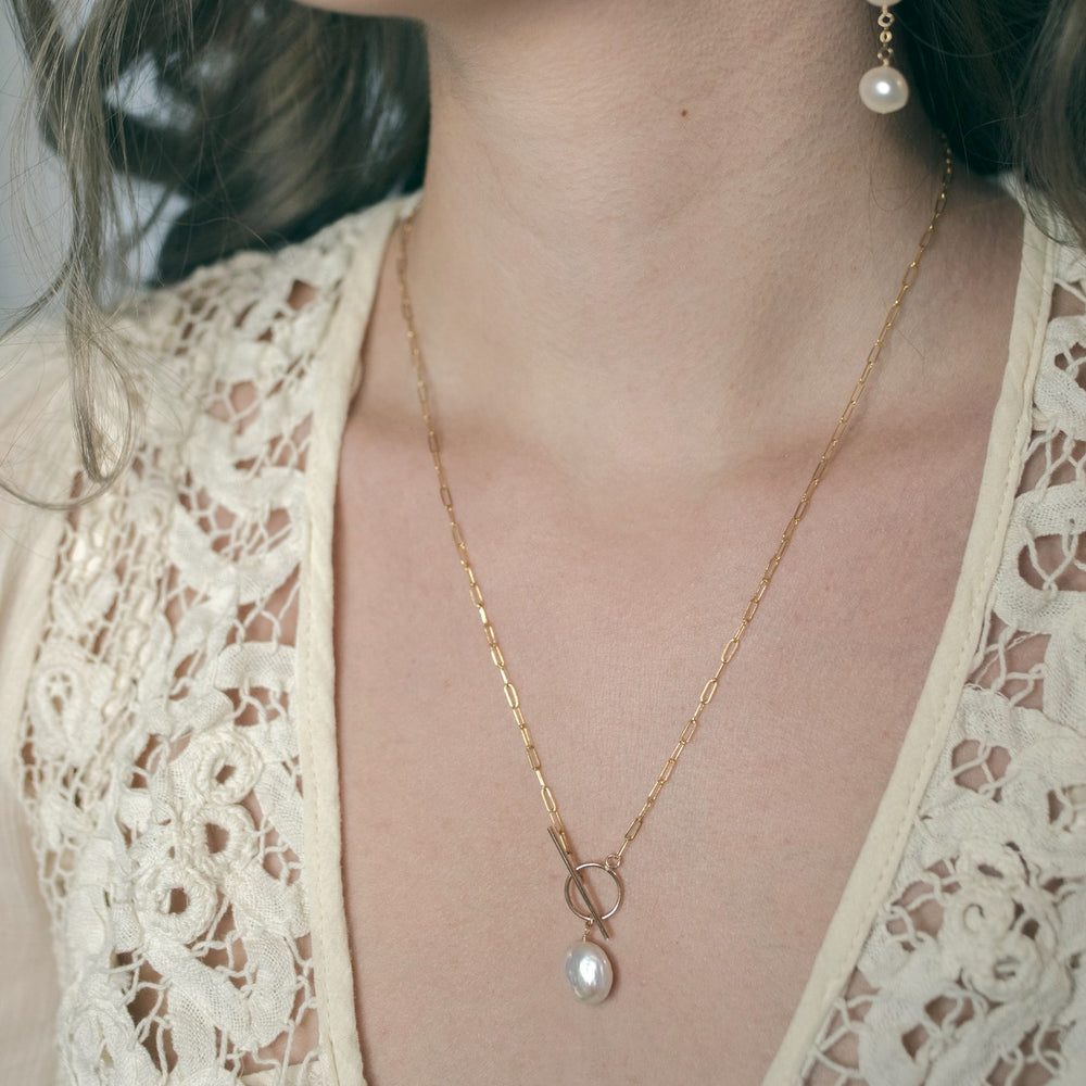 
                  
                    Pearl Toggle Necklace
                  
                