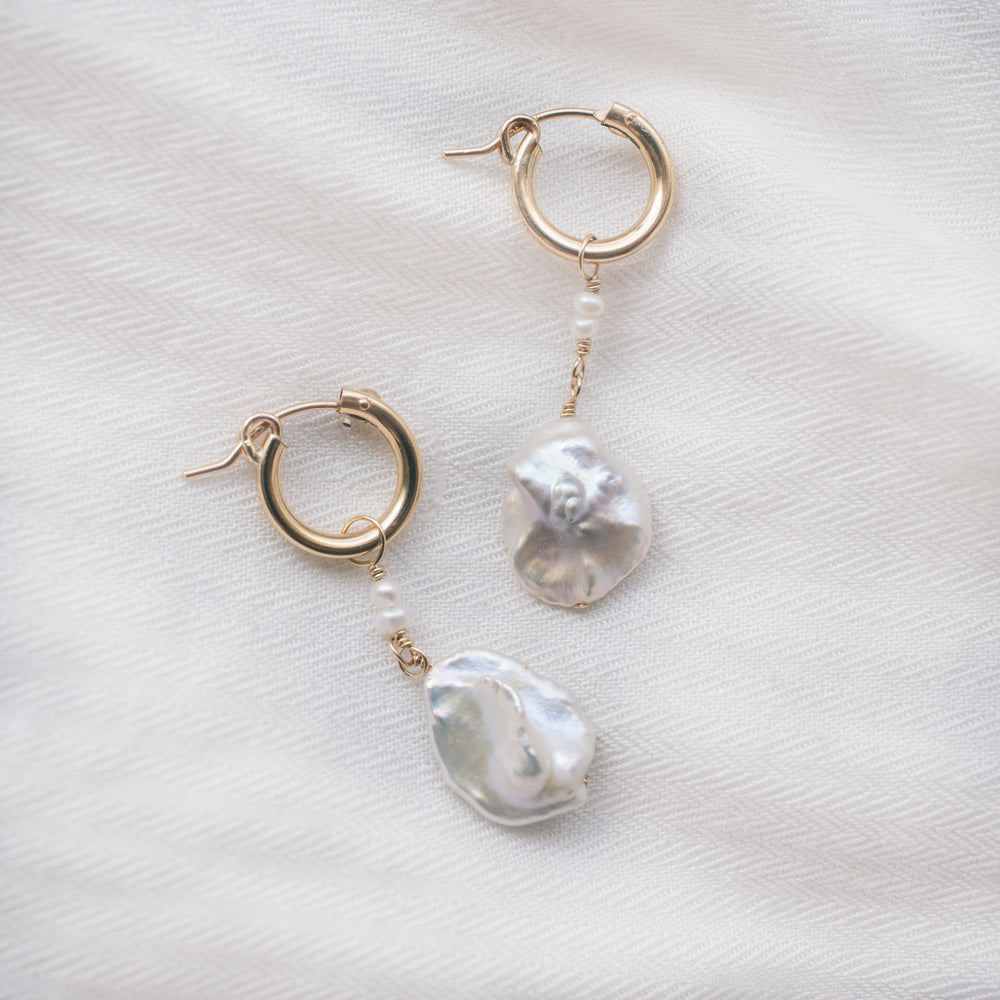 Poppy Huggie Hoops