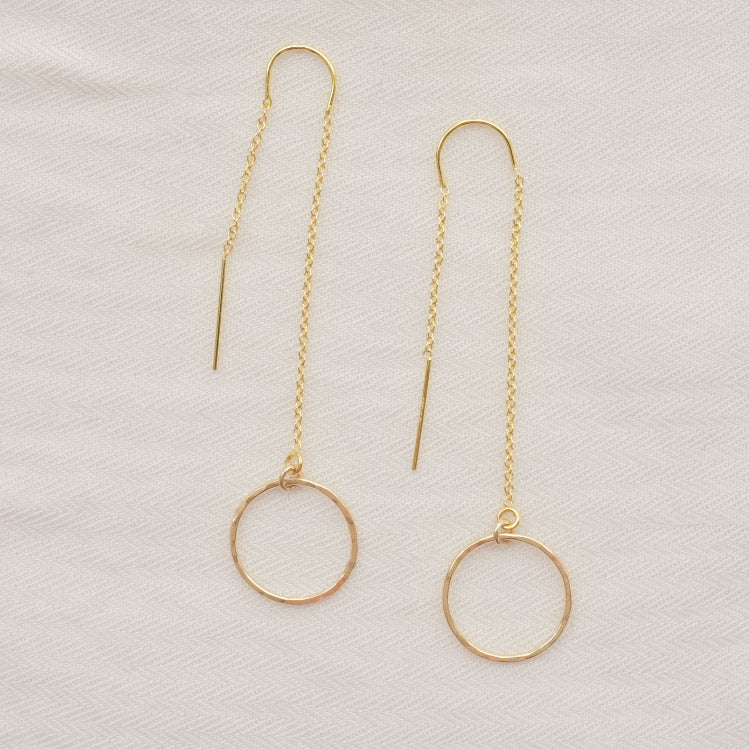 
                  
                    Open Circle Threader Earrings
                  
                