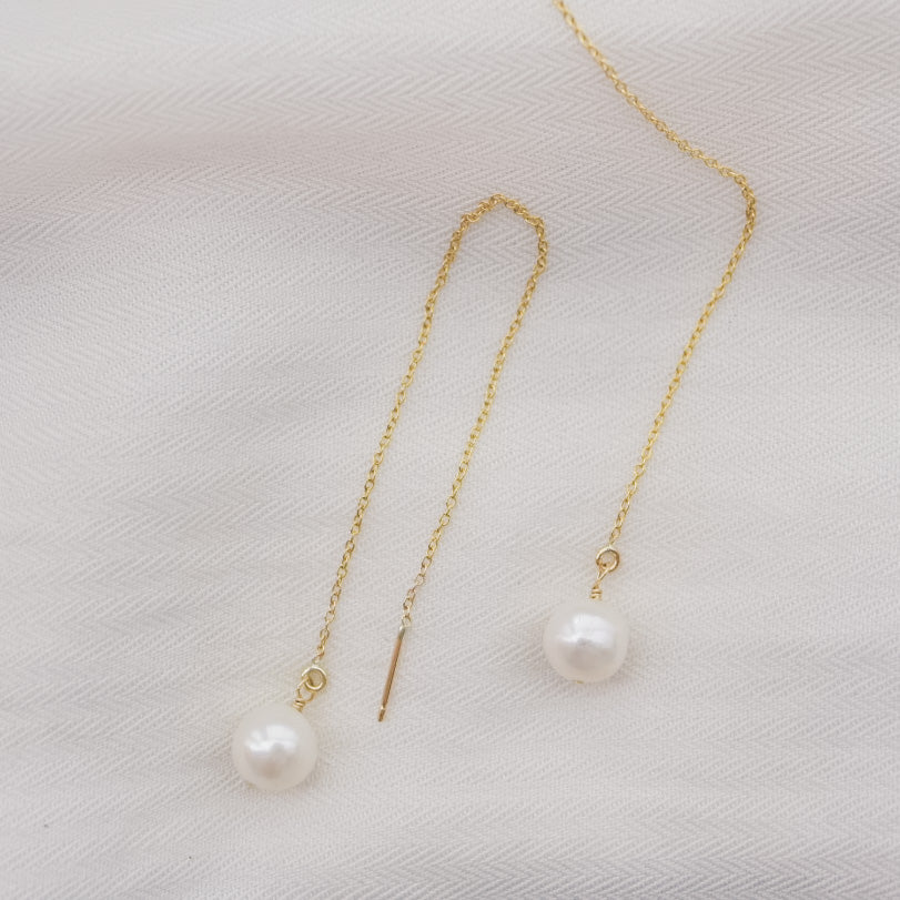 Classic Pearl Threader Earrings