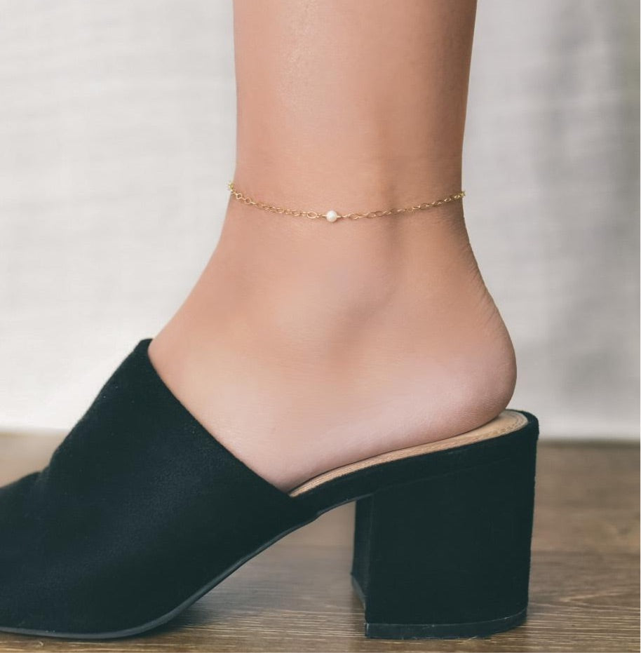 
                  
                    Petite Pearl Anklet
                  
                